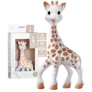 Sofia the Giaraff Natural Rubber Teething Toy - White and Brown, like new